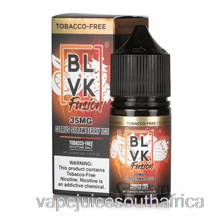 Vape Juice South Africa Citrus Strawberry Ice - Blvk Fusion Salts - 30Ml 35Mg